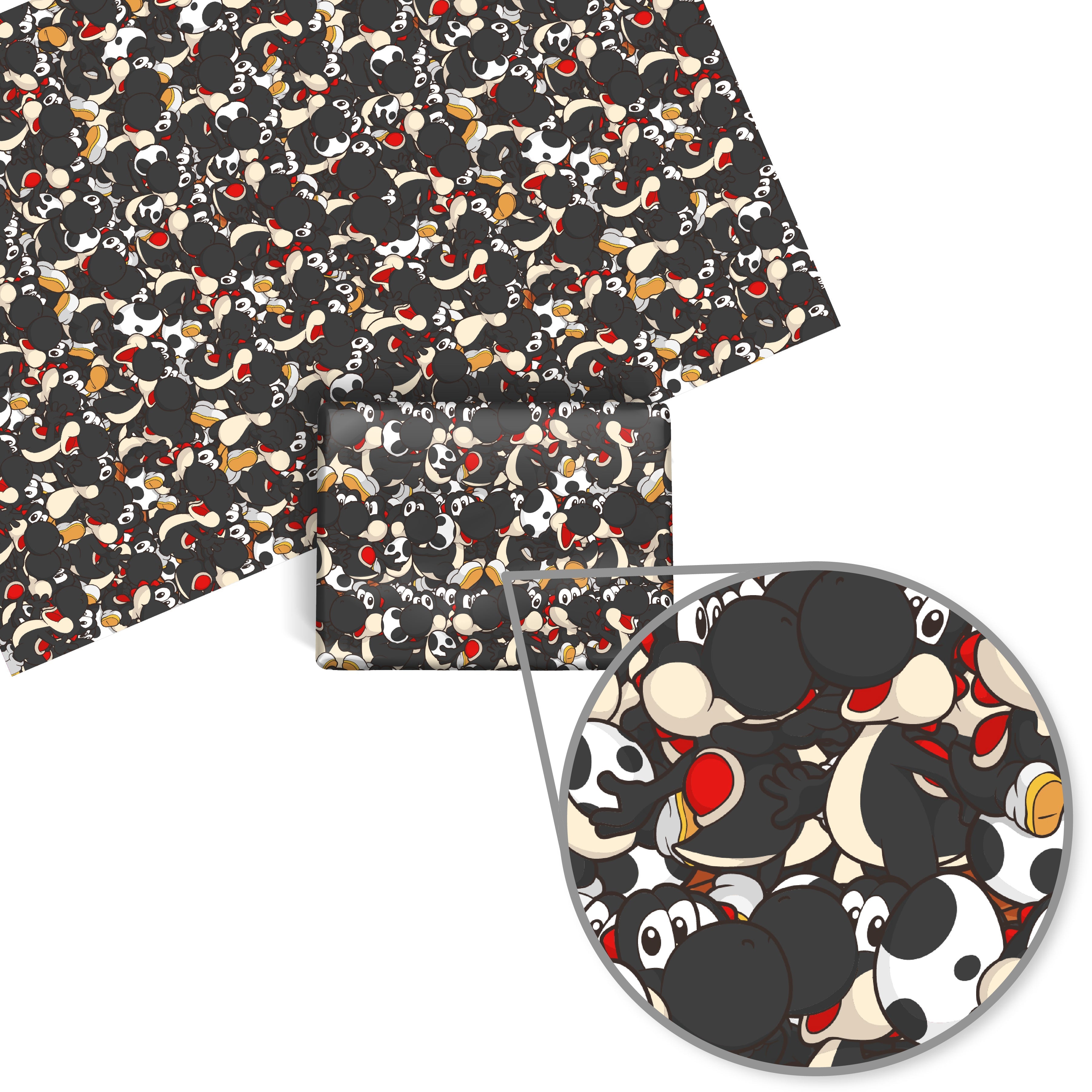 Yoshi Mario Wrapping Paper (Black)
