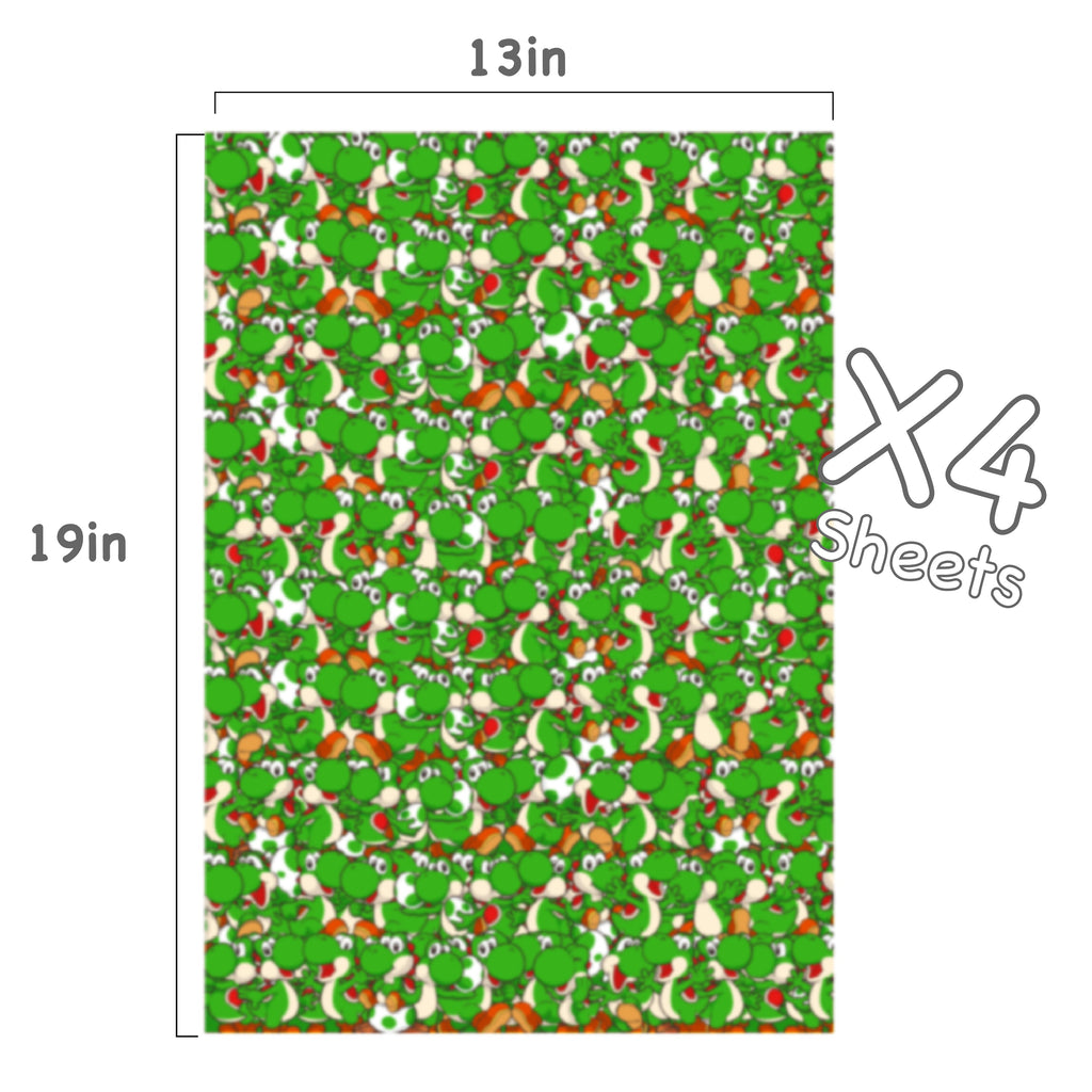 Yoshi Mario Wrapping Paper (Green)