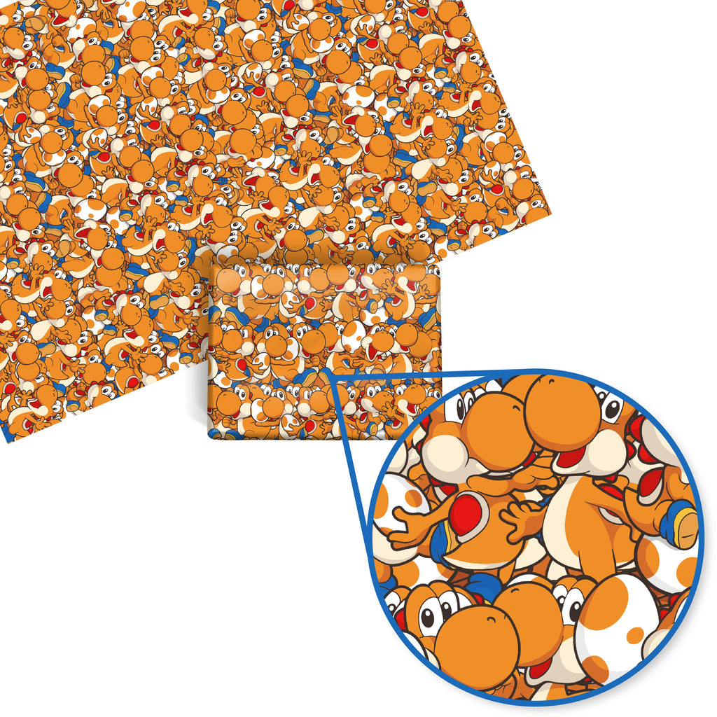 Yoshi Mario Wrapping Paper (Orange)