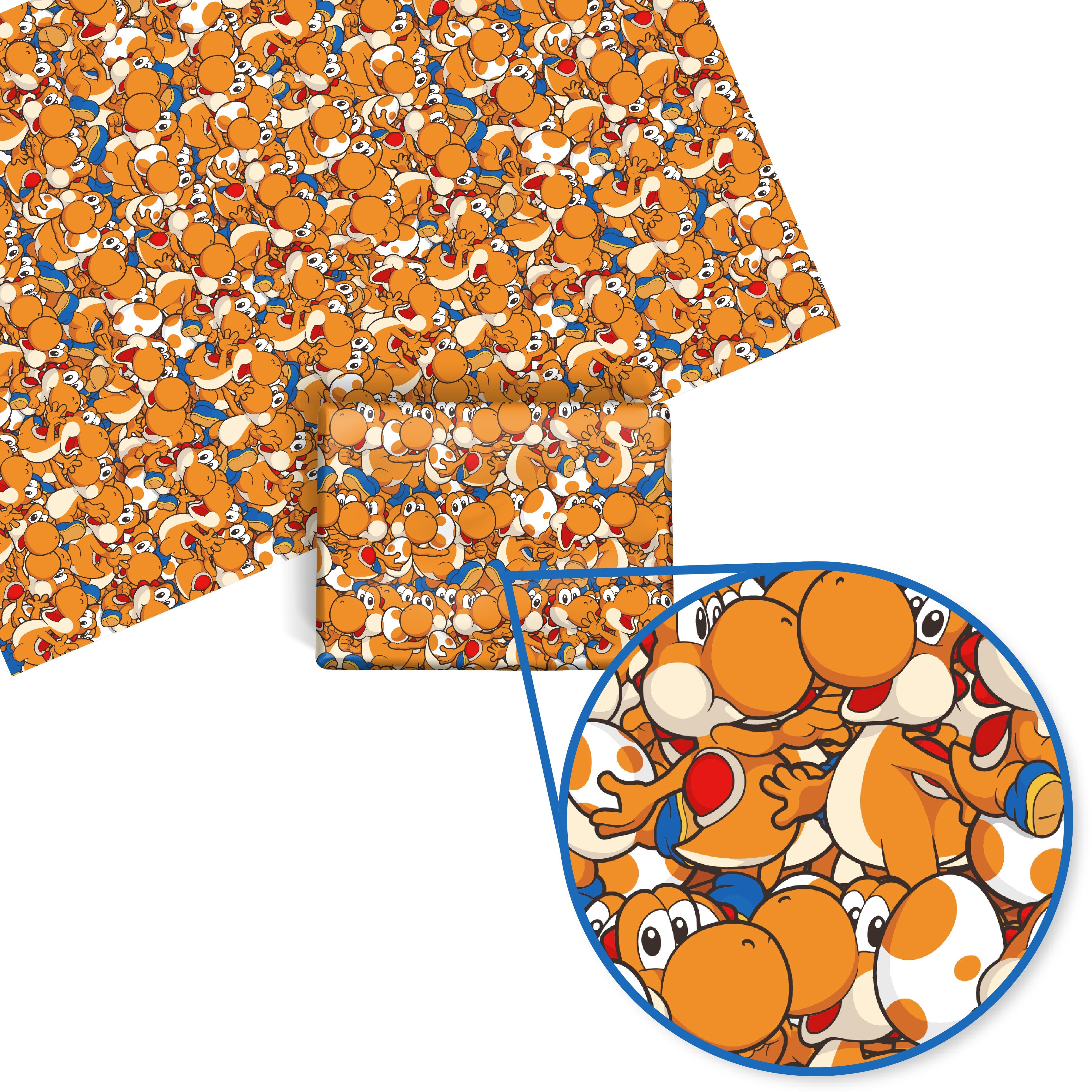 Yoshi Mario Wrapping Paper (Orange)