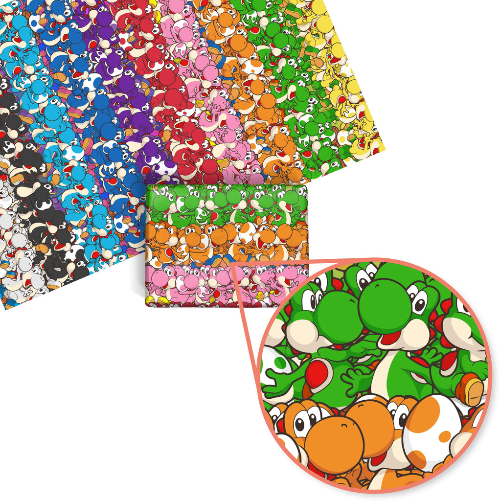 Yoshi Mario Wrapping Paper (Rainbow)