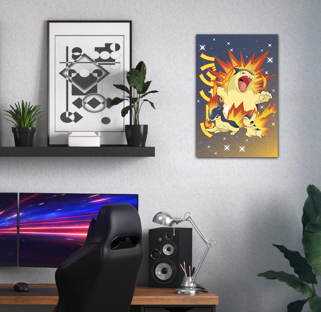 Typhlosion Evolution Wall Poster