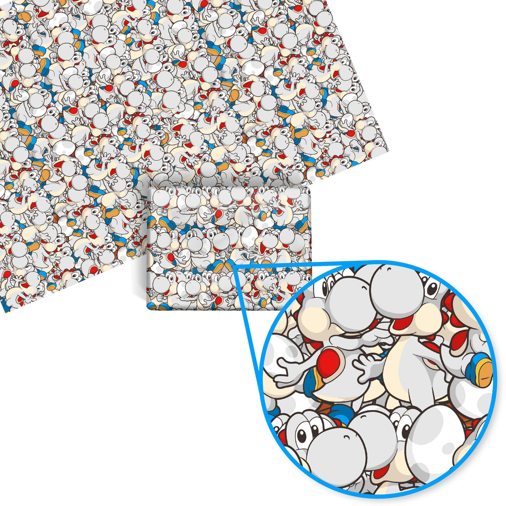 Yoshi Mario Wrapping Paper (White)