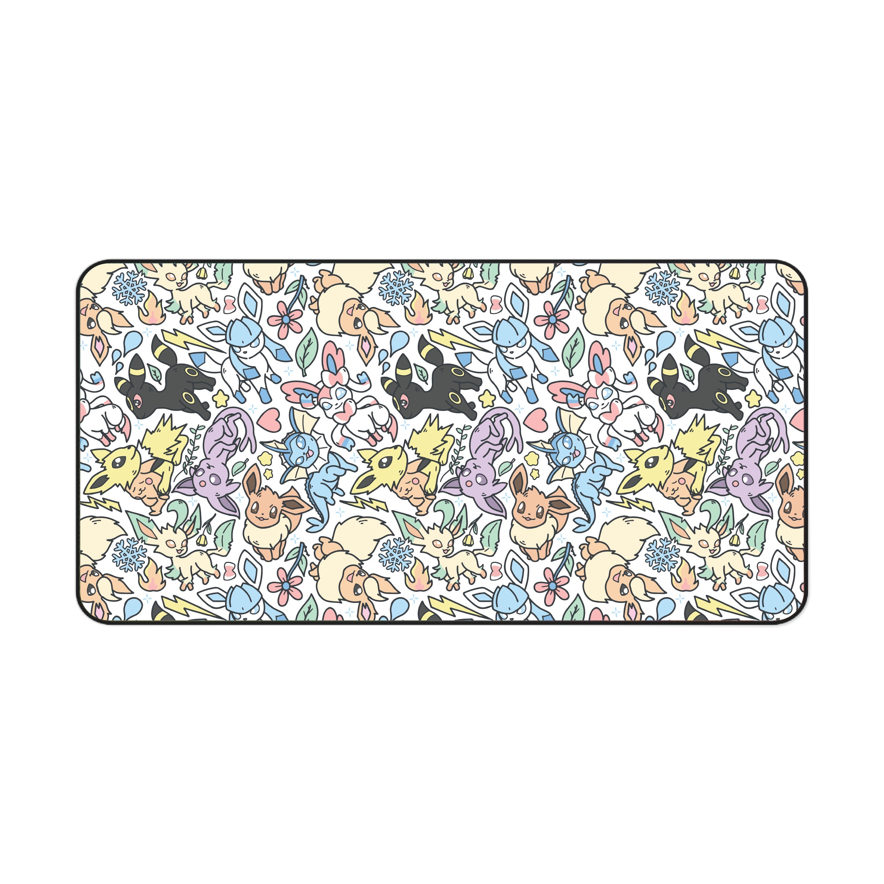 Eeveelution Desk Mat (White)